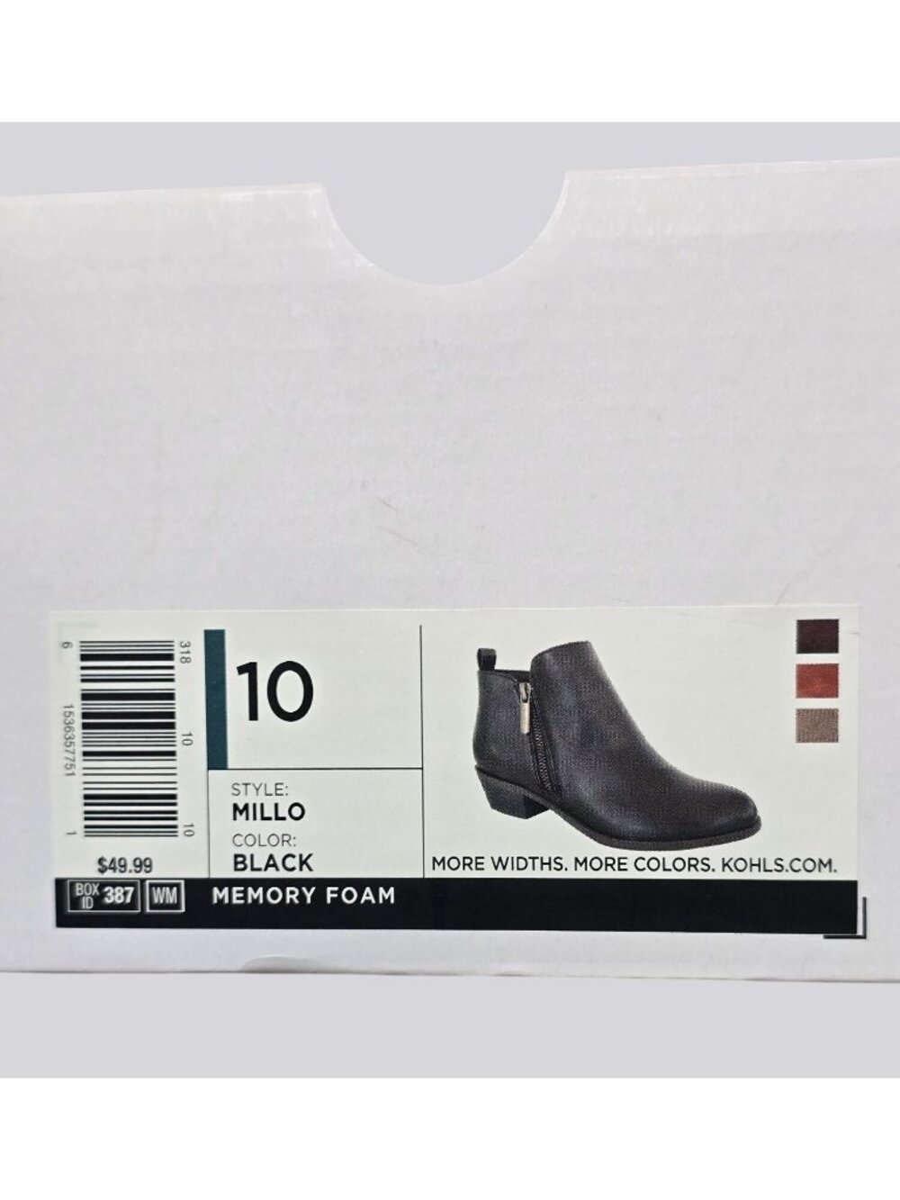 Women's Black Sonoma Millo Memory Foam Ankle Booties Size 10 With Zipper Closure - Picture 2 of 13